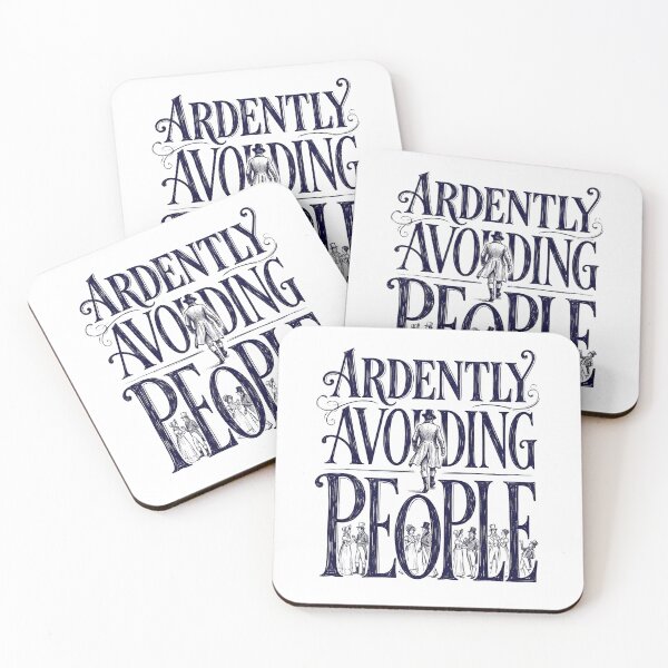 Item preview, Ardently Avoiding People Dark Sketch Pride And Prejudice designed and sold by Fenay Designs.