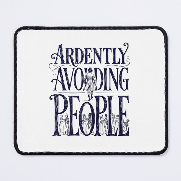 Item preview, Ardently Avoiding People Dark Sketch Pride And Prejudice designed and sold by Fenay Designs.