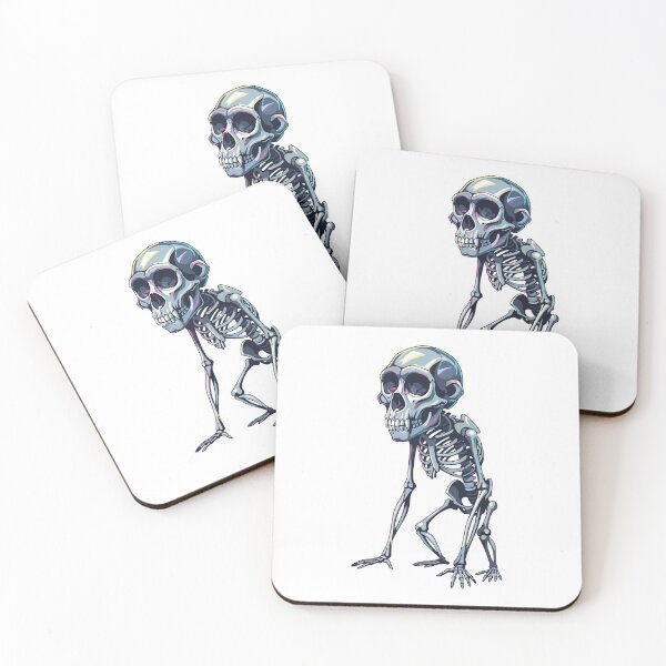 Item preview, Neon Primate Skeleton – Colorful Anatomy Art designed and sold by sorryNOTsorry.brand.