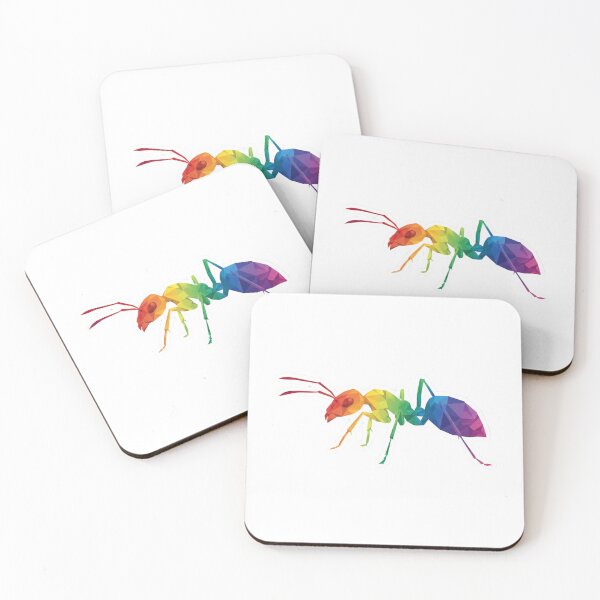 Item preview, Low Poly Multicolor Ant – Profile Illustration for Insect Lovers designed and sold by bsbd-action.