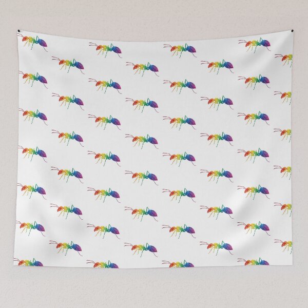 Item preview, Low Poly Multicolor Ant – Profile Illustration for Insect Lovers designed and sold by bsbd-action.