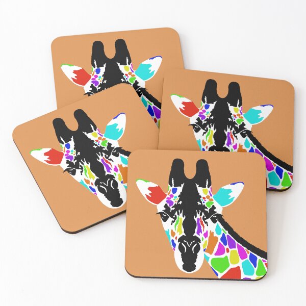 Item preview, Rainbow giraffe designed and sold by GeoCreate.