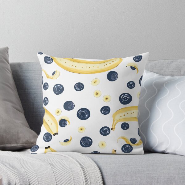 Item preview, A seamless pattern with bananas and blueberries for Scott Hunter's smoothie designed and sold by stupidwolfbird.