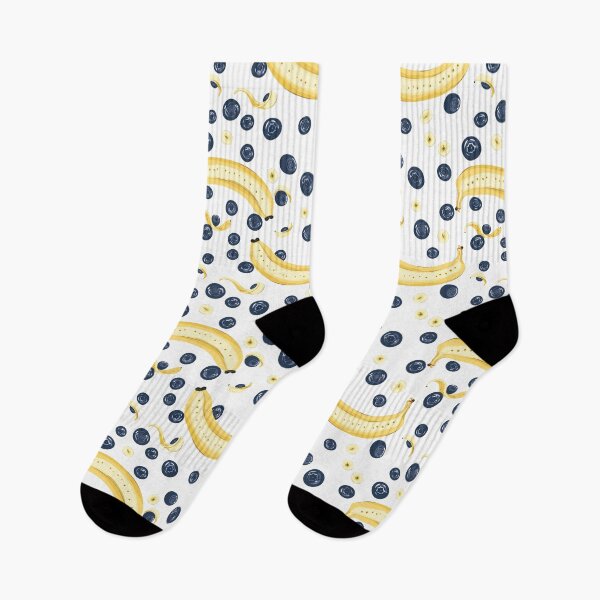 Item preview, A seamless pattern with bananas and blueberries for Scott Hunter's smoothie designed and sold by stupidwolfbird.