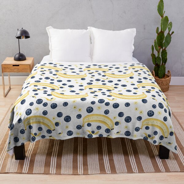 Item preview, A seamless pattern with bananas and blueberries for Scott Hunter's smoothie designed and sold by stupidwolfbird.