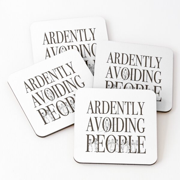 Item preview, Ardently Avoiding People Silhouette Pride And Prejudice designed and sold by Fenay Designs.