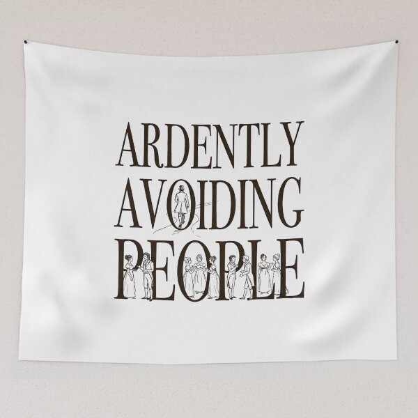 Item preview, Ardently Avoiding People Silhouette Pride And Prejudice designed and sold by Fenay Designs.