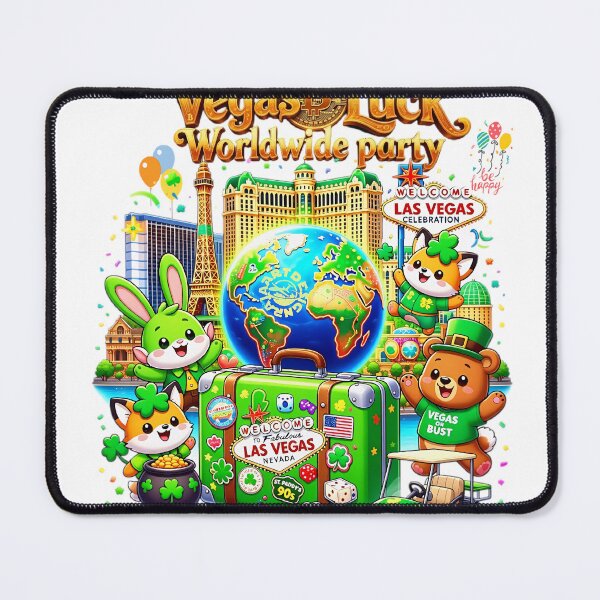 Item preview, Vegas Luck Worldwide Party St Patrick’s Day 2026 | Crypto Vegas Vacation Art | #RajaArtDesign555 designed and sold by RajaArtDesign.