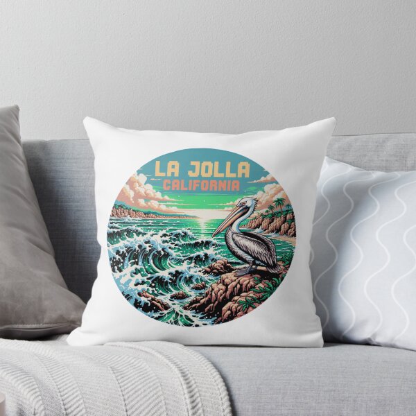 Item preview, La Jolla California Pixel Art Pelican designed and sold by CircinusStore.