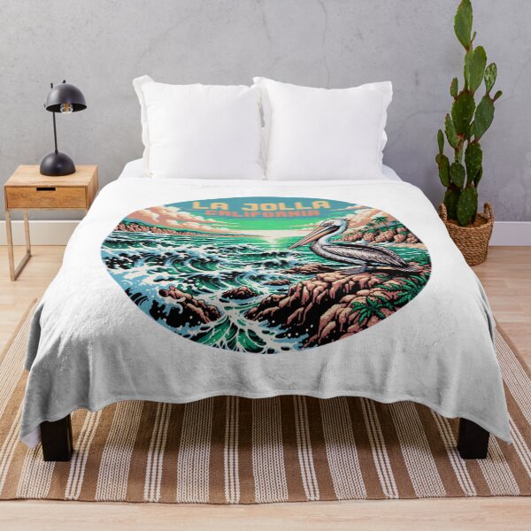 Item preview, La Jolla California Pixel Art Pelican designed and sold by CircinusStore.