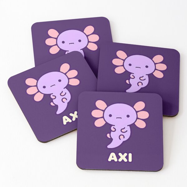 Item preview, Purple Axi Axolotl Kawaii Art Sea Life designed and sold by SplashTastic.