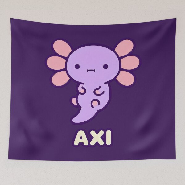 Item preview, Purple Axi Axolotl Kawaii Art Sea Life designed and sold by SplashTastic.
