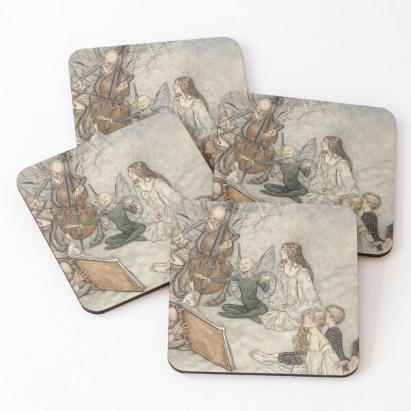 Item preview, Fairy Orchestra Arthur Rackham Style Enchanted Forest Concert for Fantasy Art Lovers designed and sold by RickE.