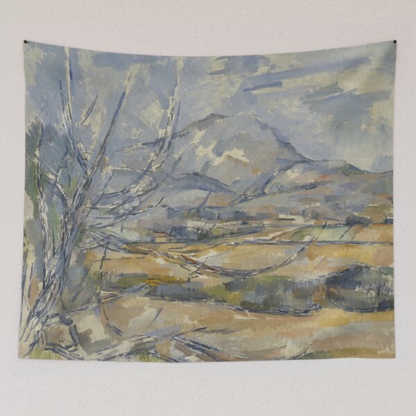 Aperçu de l'œuvre Montagne Sainte Victoire de Paul Cézanne : Paysage postimpressionniste Poster créée et vendue par artofuniverse.