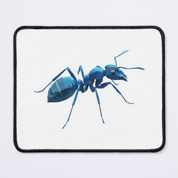 Item preview, Blue Glass Ant – Low Poly Art in Cool Tones for Tech Accessories designed and sold by bsbd-action.