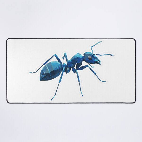 Item preview, Blue Glass Ant – Low Poly Art in Cool Tones for Tech Accessories designed and sold by bsbd-action.