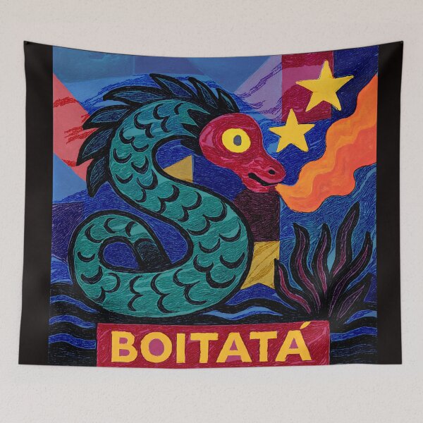 Item preview, Boitatá Cordel – The Fiery Serpent of the Depths – Brazilian Mythology #2 designed and sold by Helios Be. Lavsh.