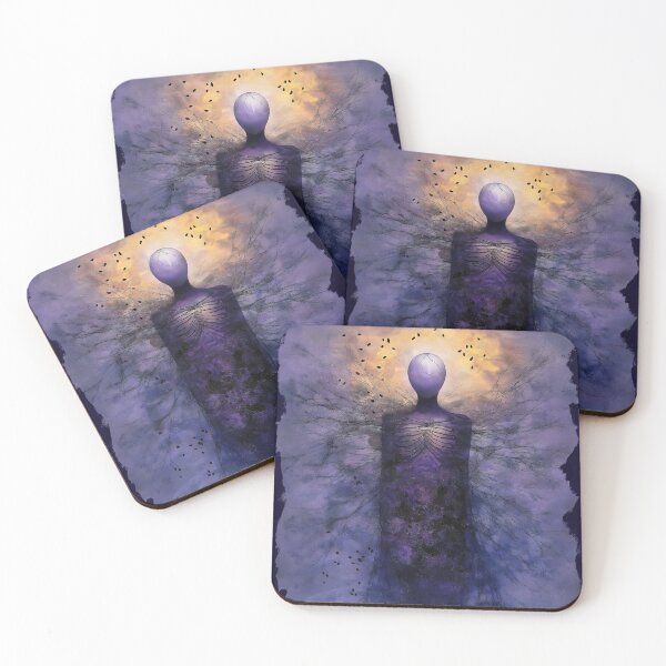 Item preview, Cosmic Humanoid Figure With Roots Surreal Spiritual designed and sold by Shoot-The-Moon.