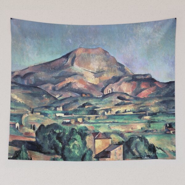 Aperçu de l'œuvre Style Mont Sainte Victoire par Paul Cézanne : Paysage postimpressionniste Poster créée et vendue par artofuniverse.