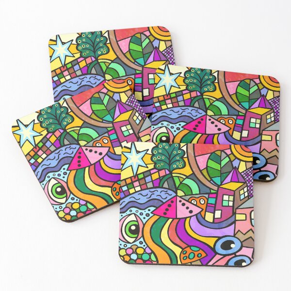 Item preview, Doodle Wonderland Zany Abstract Landscape  designed and sold by Prawny.