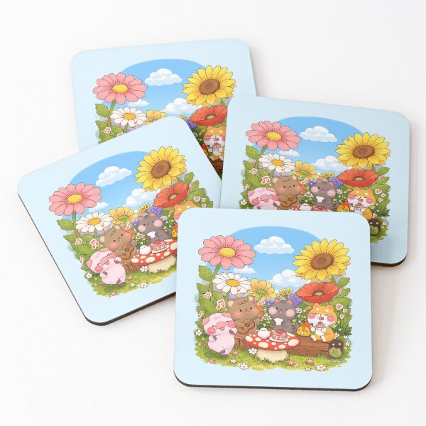 Item preview, Cute Animals in Giant Flower Field designed and sold by NasDoodleArt.