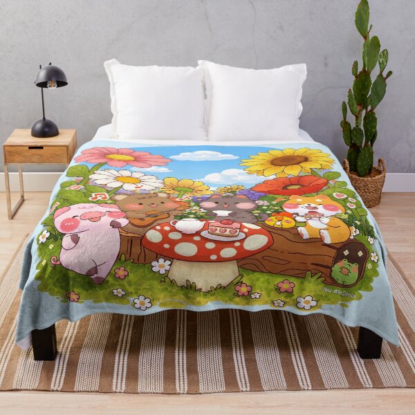 Item preview, Cute Animals in Giant Flower Field designed and sold by NasDoodleArt.