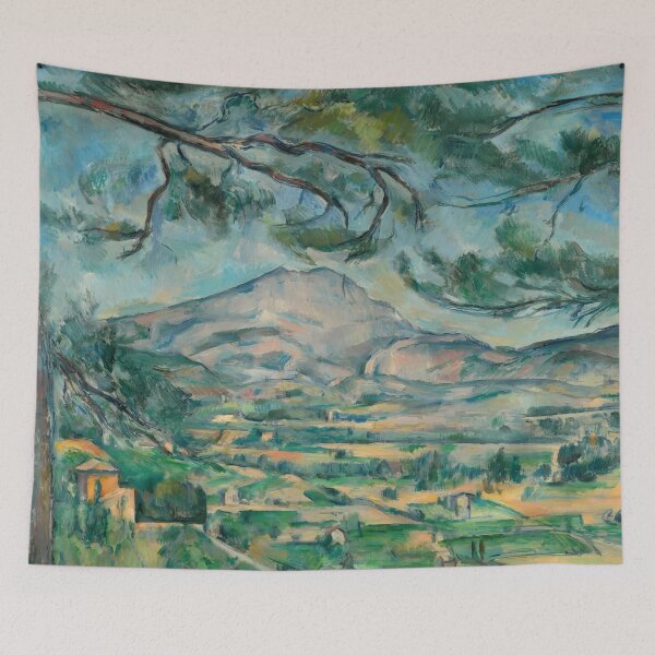Aperçu de l'œuvre Mont Sainte Victoire de Paul Cézanne : Paysage postimpressionniste Poster créée et vendue par artofuniverse.