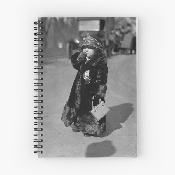 Item preview, Vintage funny little girl in fur coat smoking cigarette humorous black and white photograph designed and sold by Astrid Arkhangelsky.