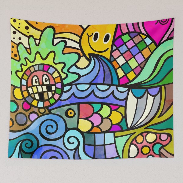 Item preview, Doodle Wonderland Zany Summer Landscape  designed and sold by Prawny.