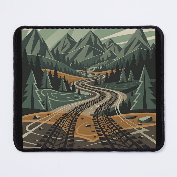 Item preview, Rugged Adventure Geometric Tire Track Wilderness Art designed and sold by WolfGZ.