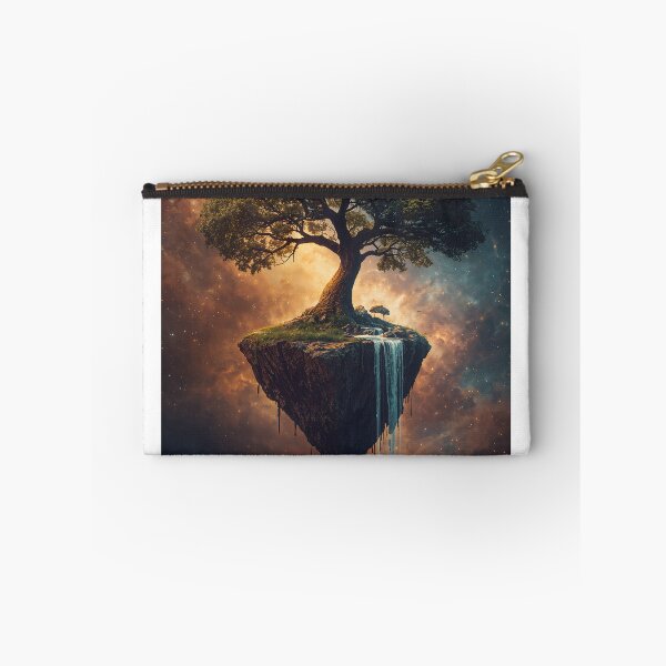 Item preview, Cosmic Tree Floating Island Space Nebula Fantasy Art designed and sold by Kynura.