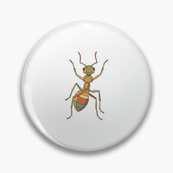 Item preview, Symmetrical Ant Sticker – Colorful Vector Art for Nature Fans designed and sold by bsbd-action.