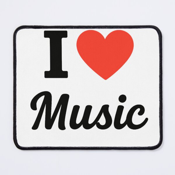 Item preview, I Love Music | Passion for Sound Typography | Melodies, Rhythm & Music Enthusiast Design designed and sold by PaintedPixels01.
