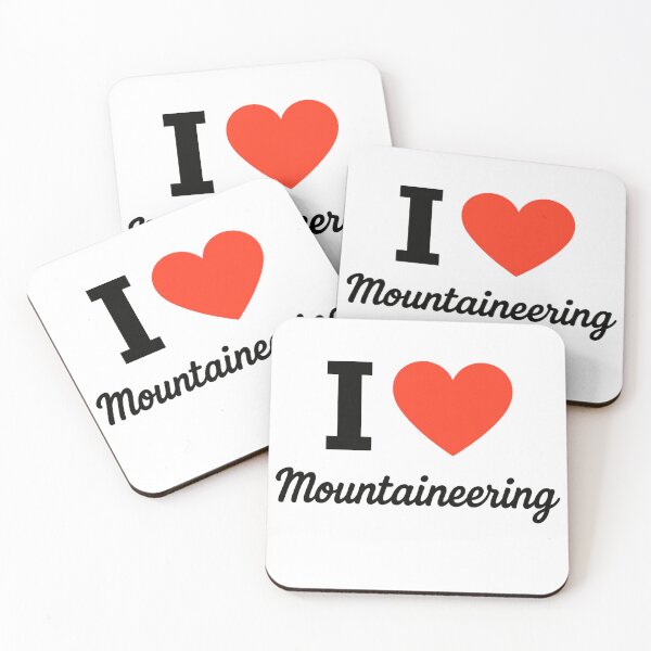 Item preview, I Love Mountaineering | Adventure & Summit Typography | Mountain Climbing Passion Design designed and sold by PaintedPixels01.