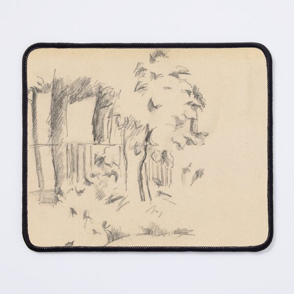 Item preview, Near the Pool at Jas De Bouffan by Paul Cézanne: Minimalist Sketch Poster designed and sold by artofuniverse.