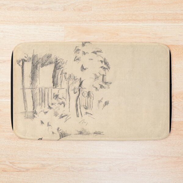 Item preview, Near the Pool at Jas De Bouffan by Paul Cézanne: Minimalist Sketch Poster designed and sold by artofuniverse.