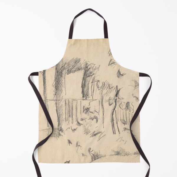 Item preview, Near the Pool at Jas De Bouffan by Paul Cézanne: Minimalist Sketch Poster designed and sold by artofuniverse.