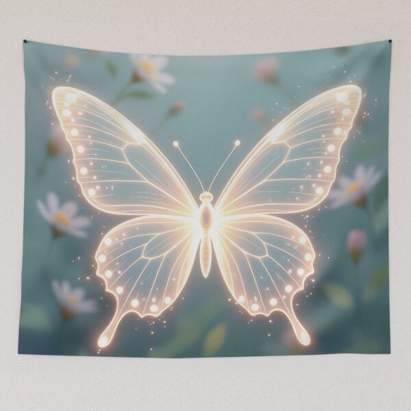 Item preview, Glowing Butterfly in a Dreamy Garden designed and sold by Roanemermaid.