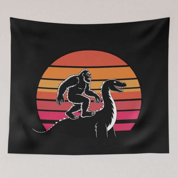 Item preview, Bigfoot riding on the back of the Loch Ness Monster  designed and sold by 123ks.