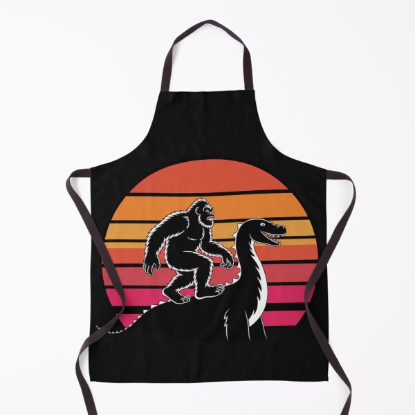 Item preview, Bigfoot riding on the back of the Loch Ness Monster designed and sold by 123ks.
