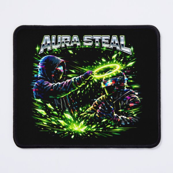 Item preview, Aura Steal Glitch Art Cyberpunk Gaming Graphic designed and sold by SplashTastic.