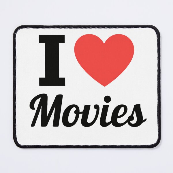 Item preview, I Love Movies | Film & Cinema Typography | Movie Enthusiast & Popcorn Culture Design designed and sold by PaintedPixels01.