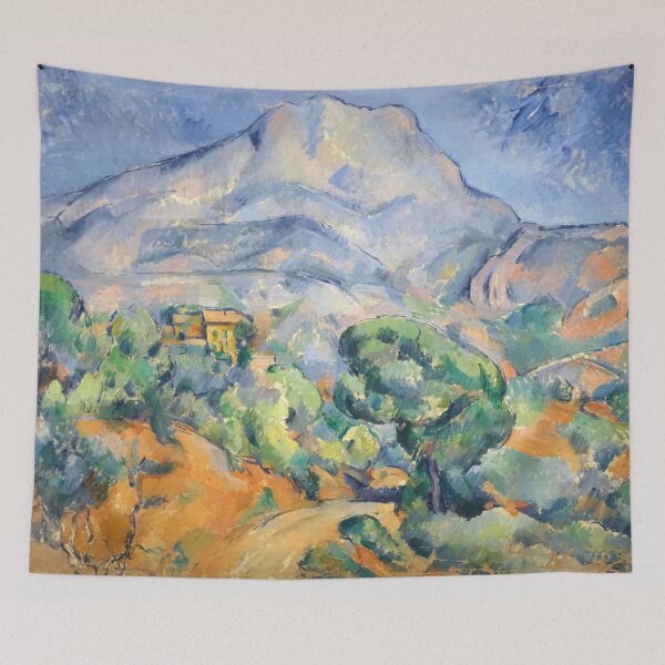 Aperçu de l'œuvre Paysage Montagne Sainte Victoire de Paul Cézanne : Impression de paysage postimpressionniste créée et vendue par artofuniverse.