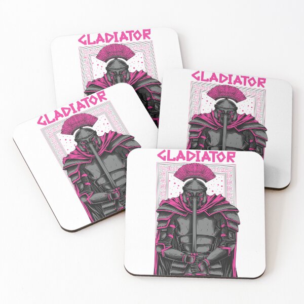 Item preview, Gladiator pink and black design, roman art designed and sold by LeedsArtStudio.