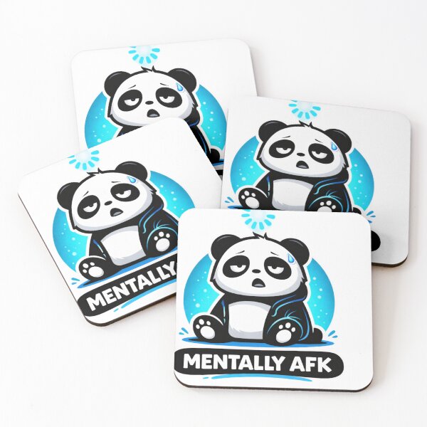 Item preview, Mentally AFK Panda – Funny Gamer Burnout Meme Sticker designed and sold by snaperos.