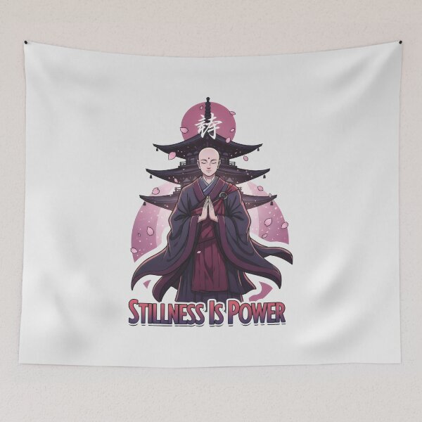 Item preview, Stillness Is Power Zen Monk Japanese Culture designed and sold by SplashTastic.