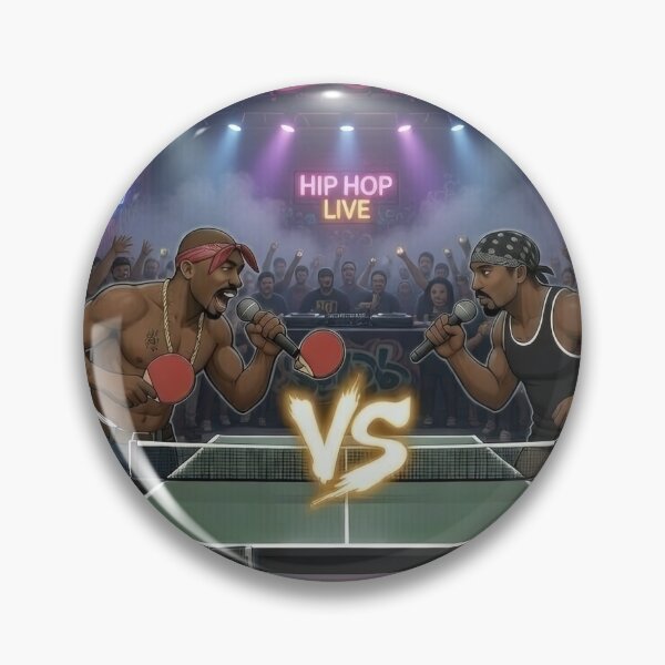 Item preview, Legendary Rap Battle Table Tennis T-Shirt - Hip Hop Ping Pong Mashup designed and sold by OhMyPingCo.