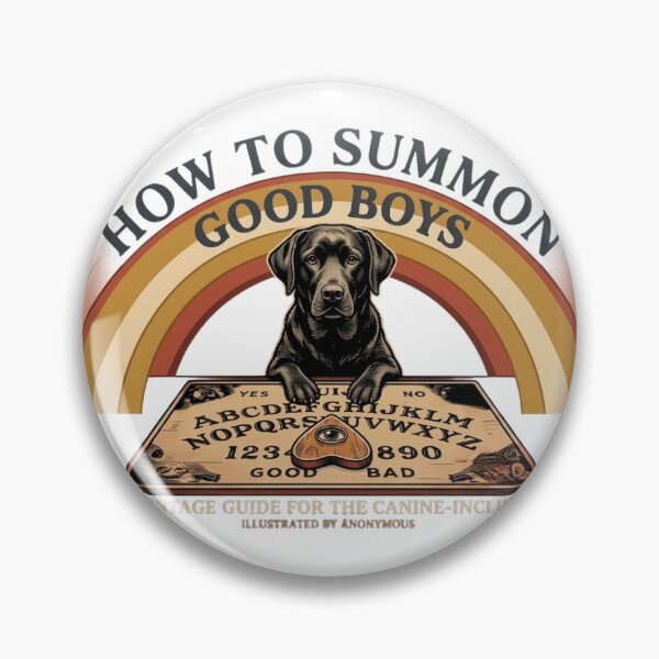 Item preview, How to Summon Good Boys - Vintage Retro Dog Art designed and sold by Line & Shade.