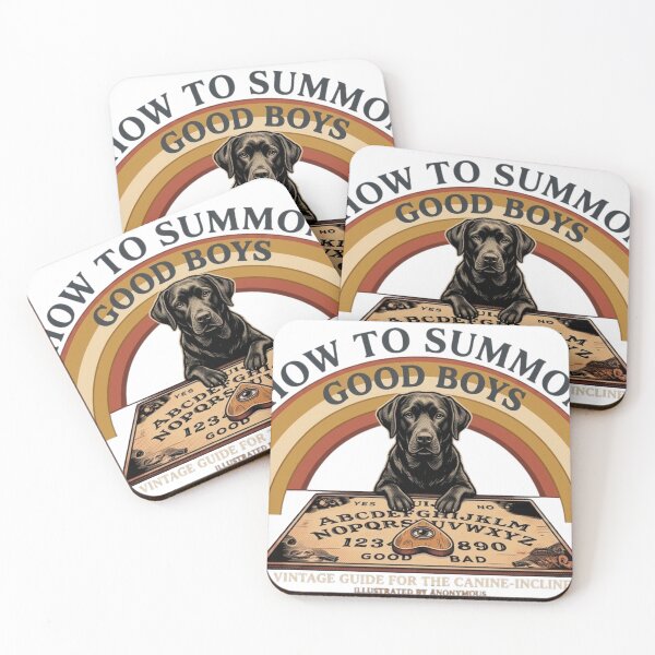 Item preview, How to Summon Good Boys - Vintage Retro Dog Art designed and sold by Line & Shade.