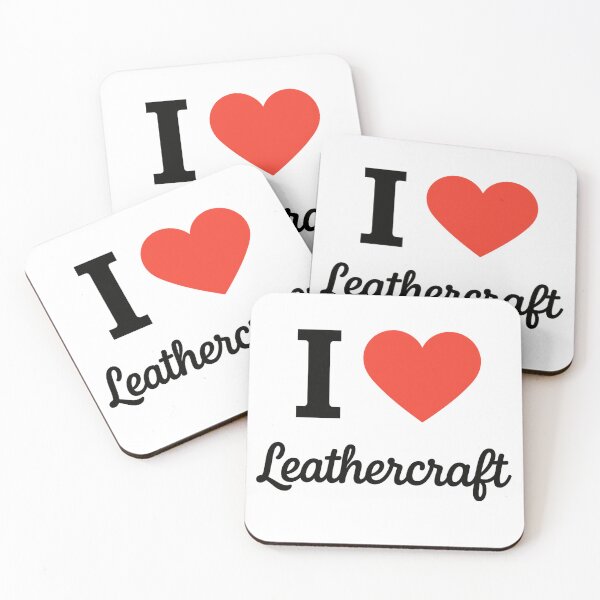 Item preview, I Love Leathercraft | Handmade Leather Typography | Artisan Craft & Workshop Passion Design designed and sold by PaintedPixels01.